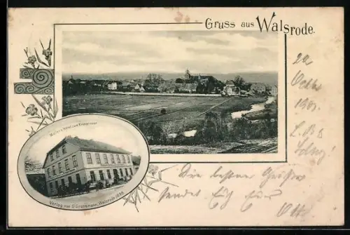 AK Walsrode, Ortsansicht, Müller's Hotel zum Kronprinzen