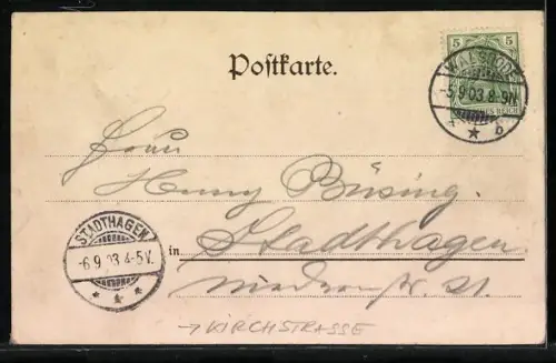 AK Walsrode, Partie in der Kirchstrasse