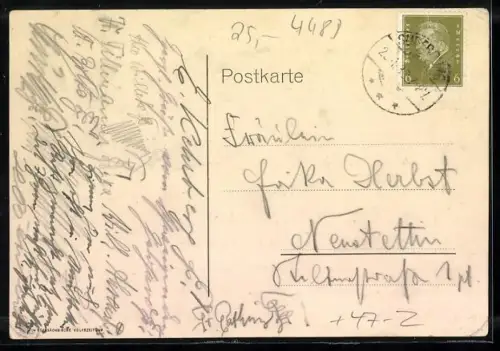 Künstler-AK Suderburg, Studentenwappen Kt. V. Erica i. Casseler V.-C.