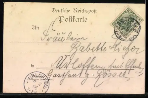 AK Ulm / Lichtenau, Bahnhof, Kaiserl. Postamt, Gasthaus z. Adler v. W. Volz, Rathaus