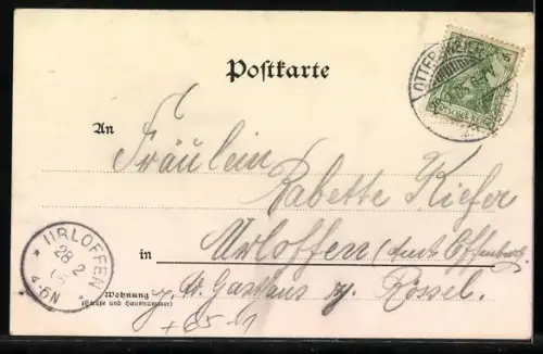 AK Ottersweier, Gasthaus zur Krone, Bahnhof, Windeck und Wallfahrtskirche Marialinden