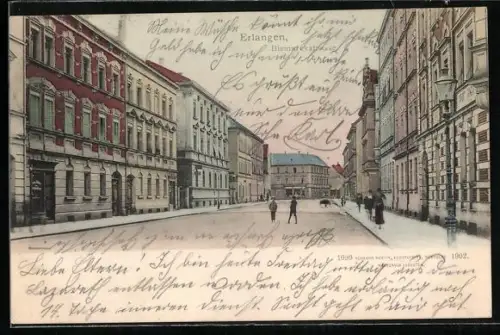 AK Erlangen, Partie in der Bismarckstrasse