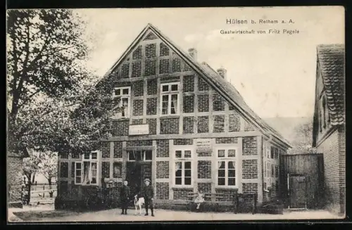 AK Hülsen b. Rethem, Gasthaus von Fritz Pagels