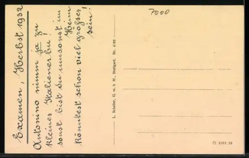AK Stuttgart-Berg, Säuglings-Heilstätten in der Stuttgarterstrasse 42