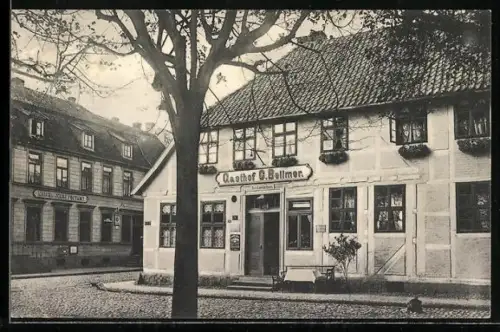 AK Walsrode, Gasthof C. Bellmer und Kaiserliches Postamt