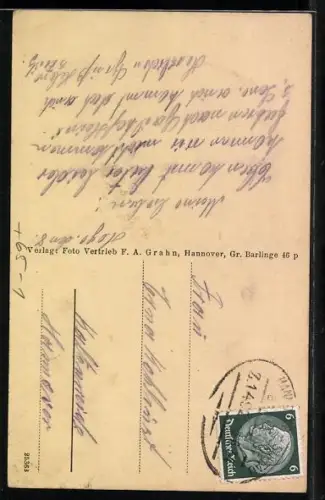 AK Hope /Fallingbostel, Gasthaus von Ww. Wilh. Bünger, Bahnhof