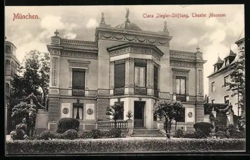 AK München, Clara Ziegler-Stiftung, Theater Museum, Königinstrasse 25