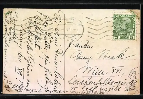 Künstler-AK Arthur Thiele: Osterhasen stehlen Eier aus dem Hühnerstall