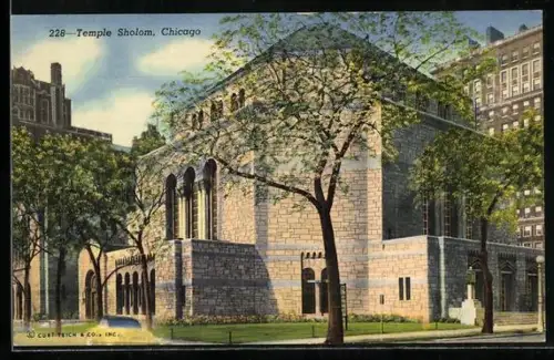 AK Chicago, IL, Temple Sholom, N. Lake Shore Drive, Synagoge