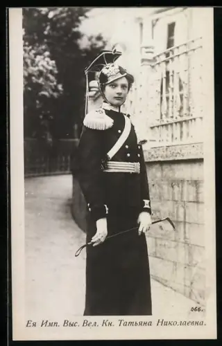 AK Grossfürstin Tatiana Nikolajewna von Russland in Uniform