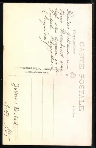 AK Prinzessin Juliana und Prinz Bernhard von den Niederlanden beim Skifahren