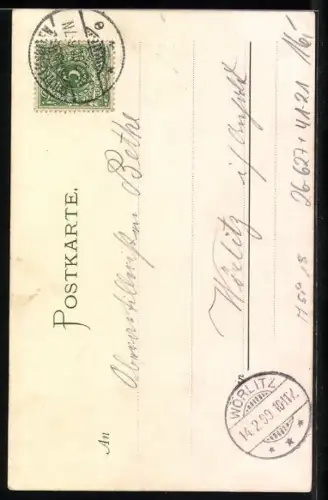 Künstler-AK S.M. Schulschiff Sophie im Dock