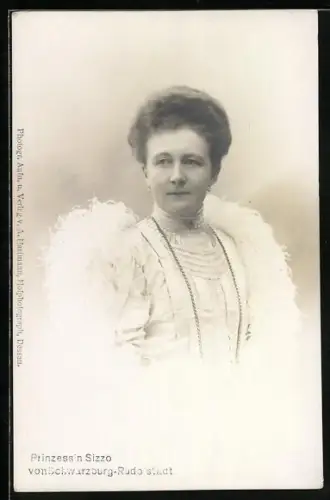AK Portrait Prinzessin Sizzo von Schwarzburg-Rudolstadt