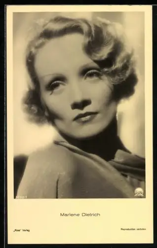 AK Portrait Schauspielerin Marlene Dietrich