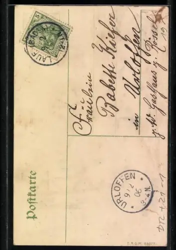 Künstler-AK Heidelberg, Schlossbeleuchtung und Feuerwerk, Halt gegen das Licht