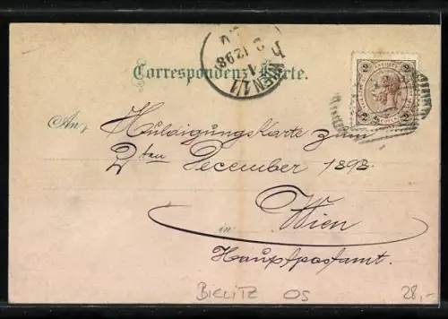 Lithographie Bielitz, Gasthaus Zigeunerwald, Jägerhaus & Emmenhof