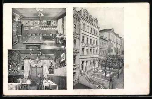 AK Karlsbad, Gasthaus Schützenhalle in der Schulgasse, Inh. W. R. Thomas