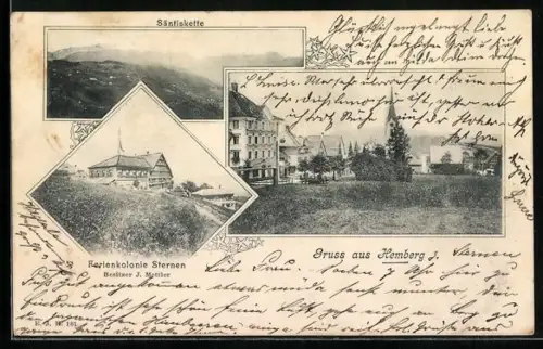 AK Homburg, Gasthaus Ferienkolonie, Bes. J. Mettler, Säntiskette