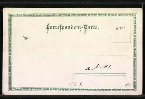 Lithographie Haindorf, Kirche, Stolpichstrasse, Stolpichfall