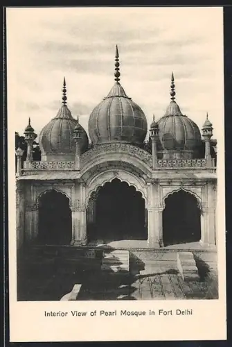 AK Delhi, Interior View of Pearl Mosque in Fort Delhi