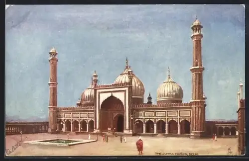 Künstler-AK Delhi, The Jumma Musjid, Moschee