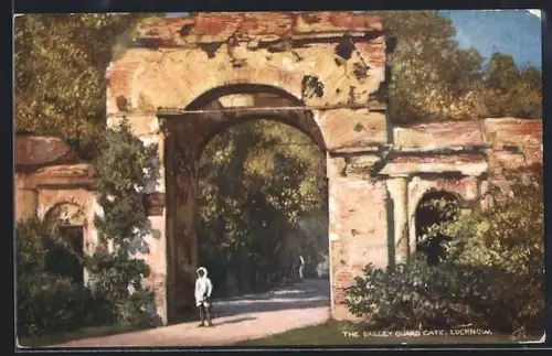 Künstler-AK Lucknow, The Bailley Guard Gate
