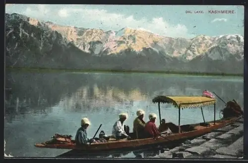 AK Kashmere, Dal Lake, Blick zum Gebirge