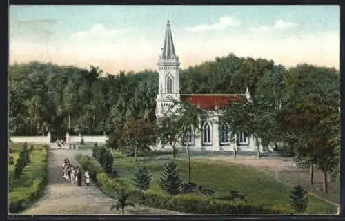 AK Madura, Blick auf schöne Kirche