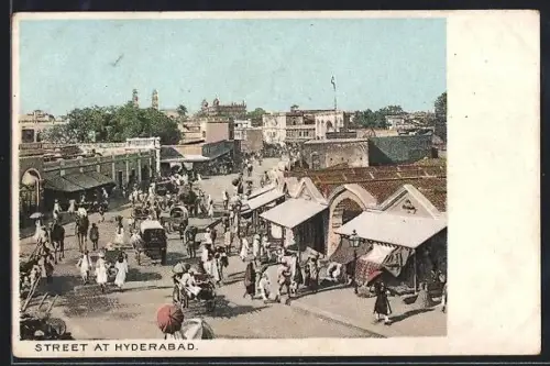 AK Hyderabad, Strassenpartie mit Geschäften