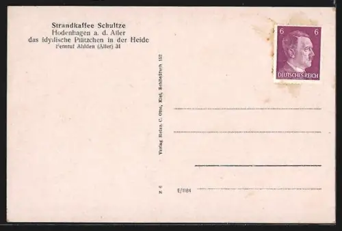 AK Hodenhagen a. d. Aller, Strand-Kaffee Schultze