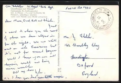 AK Walsrode-Hamwiede, Gasthaus zur Heide, Inh. E. Meier