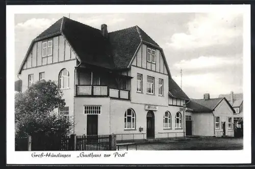 AK Gross-Häuslingen /Fallingbostel, Gasthaus zur Post, Inh. Joh. Meyer