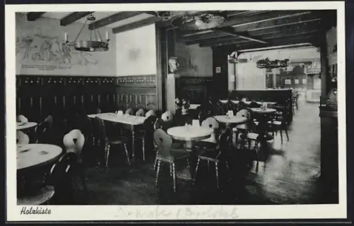 AK Trier, Gasthaus Kiste und Kapp, Holzkiste, Inh. Paul Törper, Innenansicht