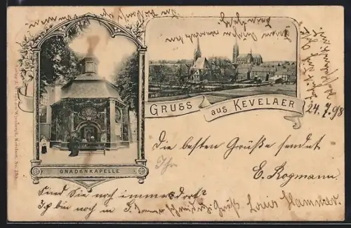 AK Kevelaer, Gnadenkapelle, Stadtansicht