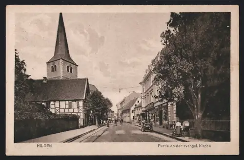 AK Hilden, Partie an der evangelischen Kirche