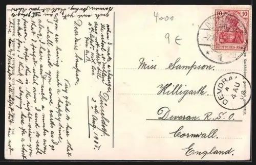 AK Düsseldorf, Goltsteinstrasse mit Passanten