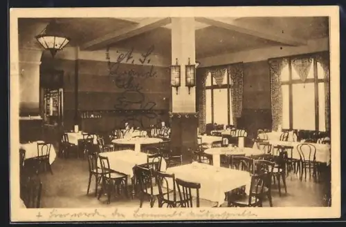 AK Düsseldorf, Brauerei-Ausschank Aug. Teiwes, Kaiser-Wilhelmstr. 23, Innenansicht