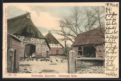 AK Klein Eilstorf /Lüneburger Heide, Niedersächsischer Bauernhof