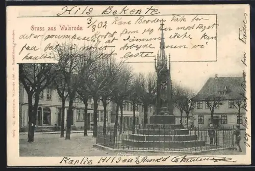 AK Walsrode, Kirchstrasse und Hindenburgplatz