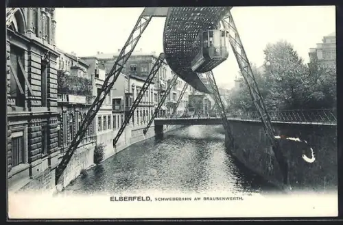 AK Elberfeld, Schwebebahn am Brausenwerth