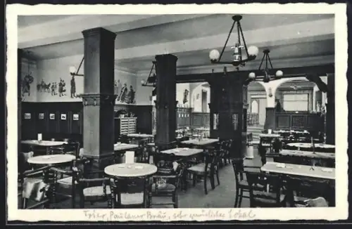 AK Trier, Gasthaus Paulaner-Thomas-Bräu, Nagelstrasse, Innenansicht