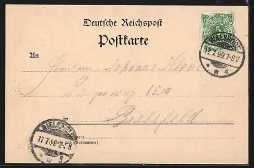 AK Walsrode, Strassenansicht mit Passanten