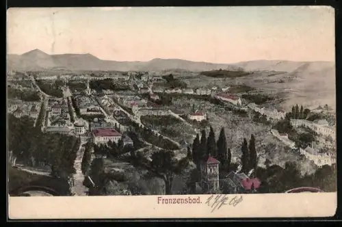Künstler-AK Franzensbad, Panorama