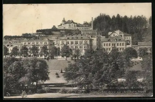 AK Marienbad, Blick auf Cafe Egerländer