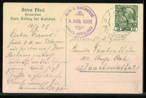 AK Hans Heiling, Blick auf Elbogen