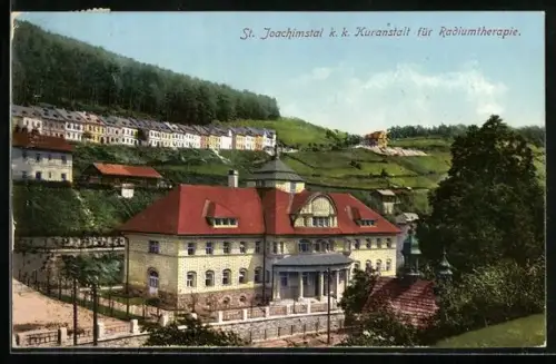 AK St. Joachimstal, Blick zur Kuranstalt für Radiumtherapie
