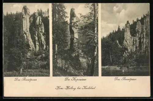 AK Hans Heiling bei Karlsbad, Das Brautpaar, Der Kapuziner