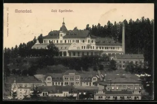 AK Marienbad, Café Egerländer mit Umgebung