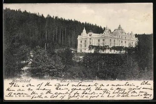 AK Marienbad, Hotel und Schloss Maramonte
