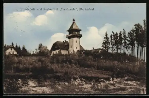 AK Marienbad, Blick auf die Forstwarte